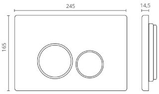 Кнопка смыва Ctesi Round BK0202123 хром матовый